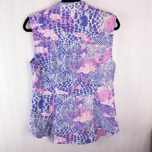 Silver Bait Sleeveless Button up Purple Pink size Medium - Picture 2 of 6